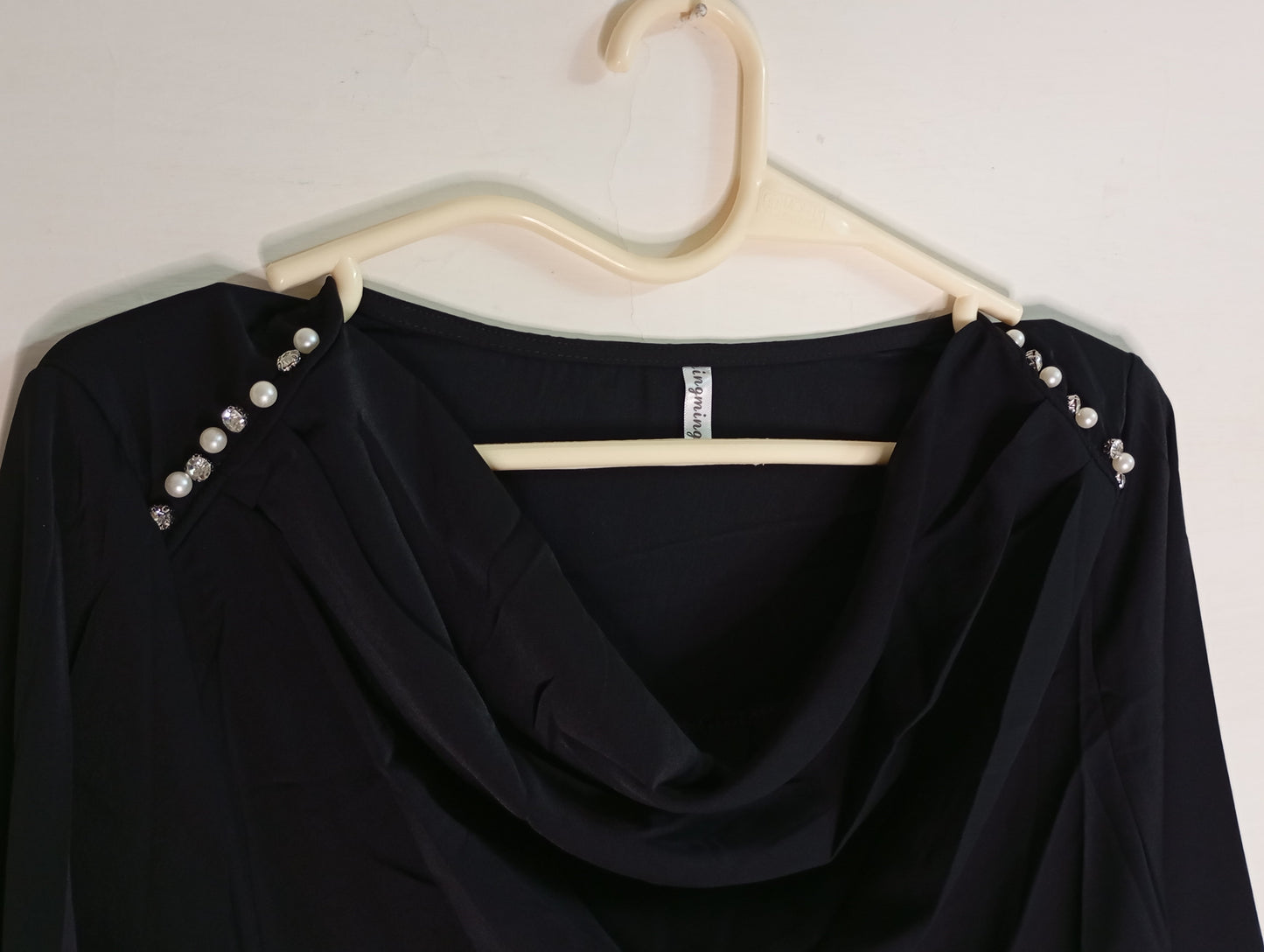 Cowl Neck Top with Embellishment