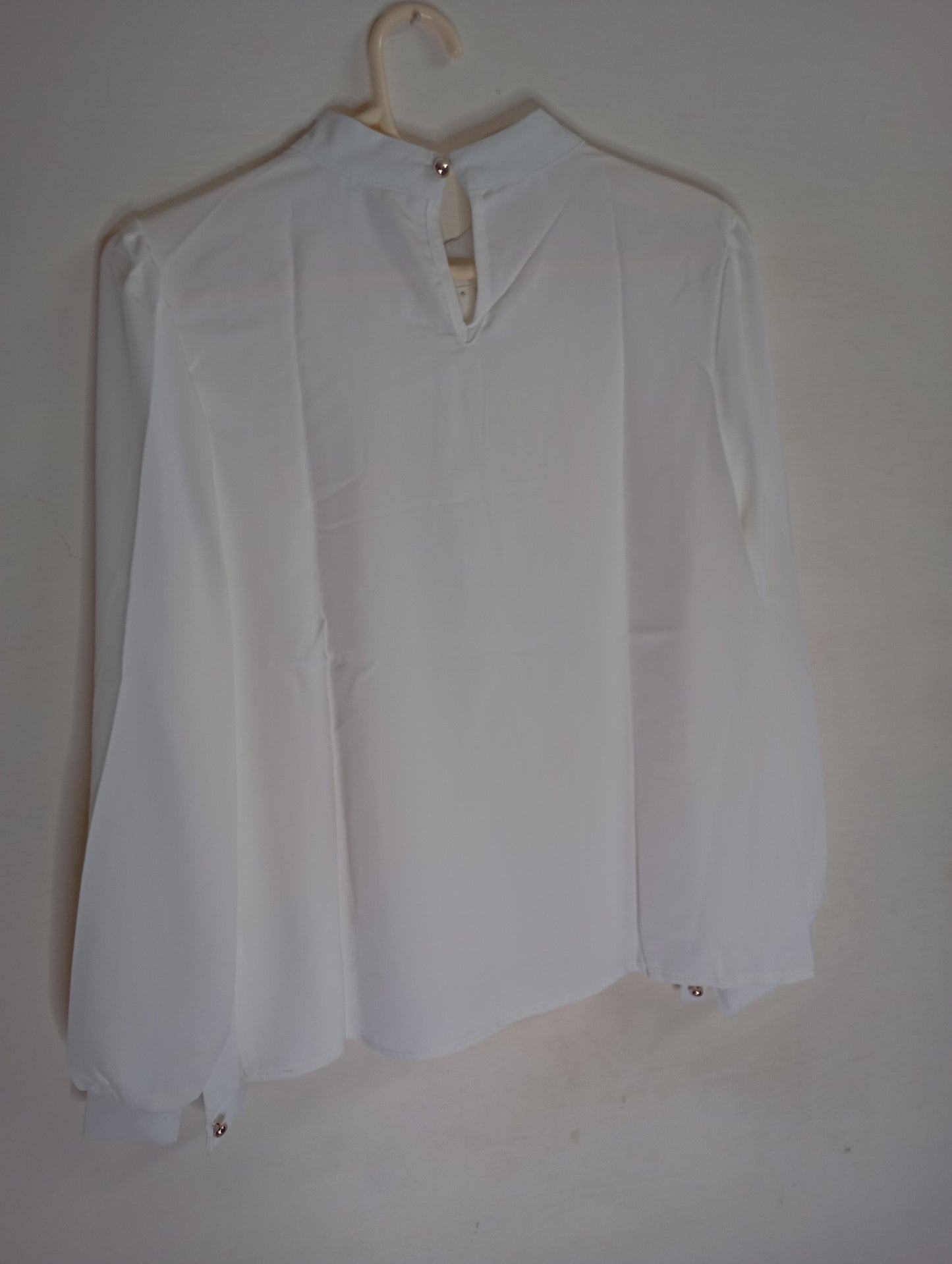 white Blouse with Pearl Embellishments