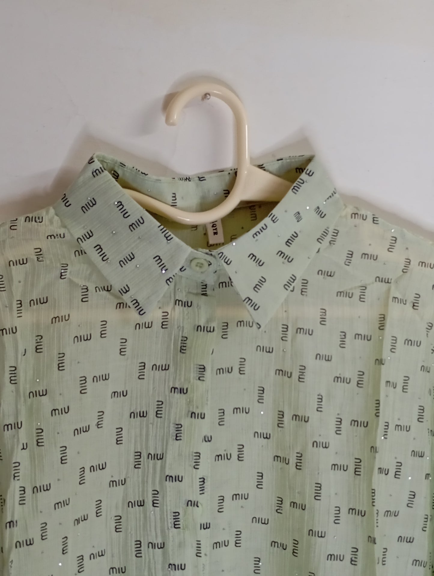 Light Green Logo Print Shirt