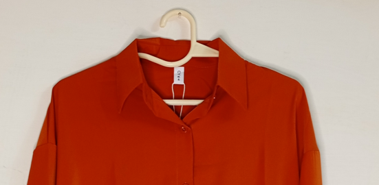 orange Button-Down Shirt