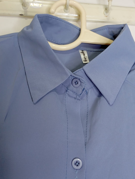 BASIC PLAIN SHIRT  BLUE