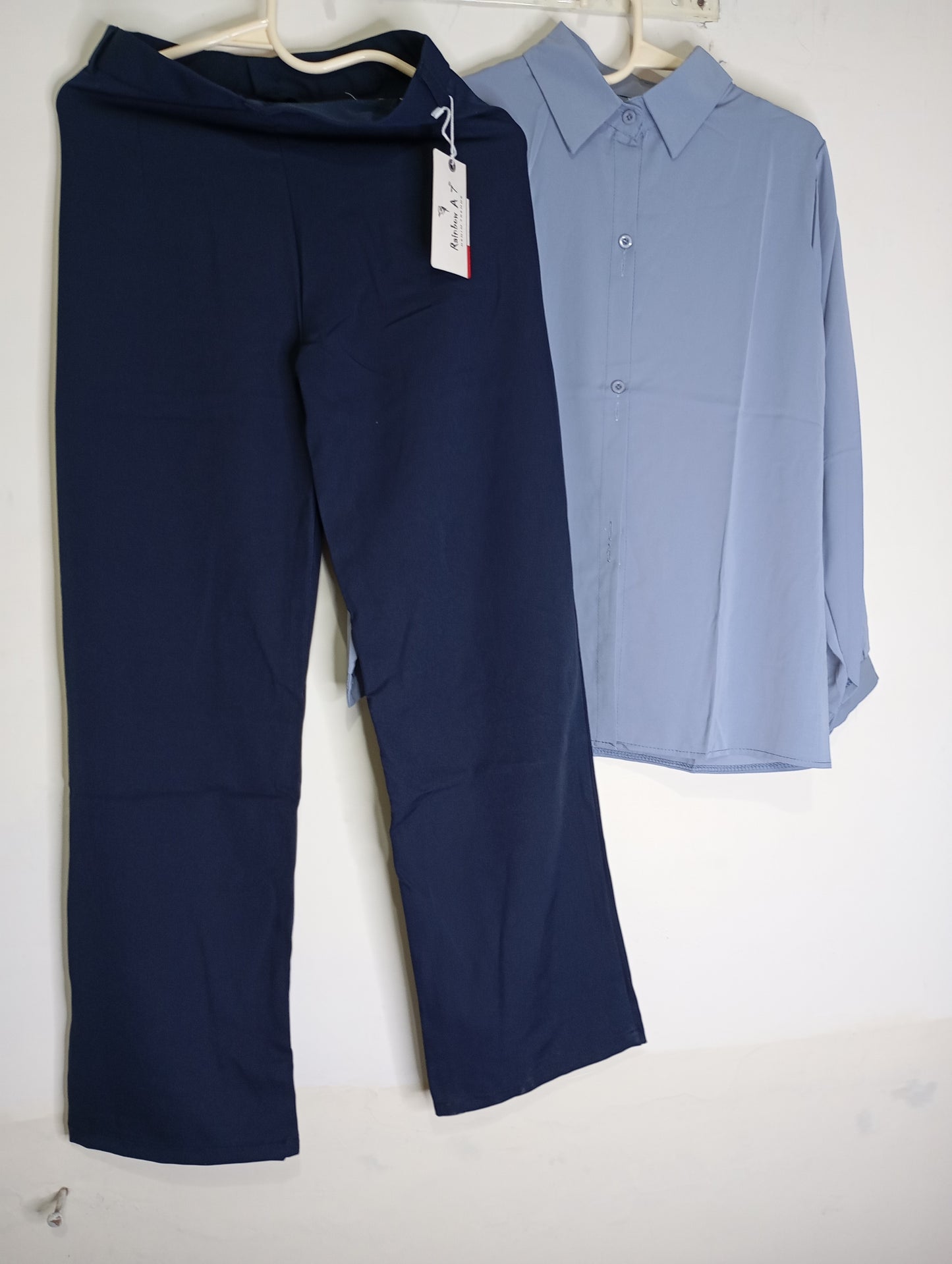 NAVY BLUE PANT WITH BLUE SHIRT