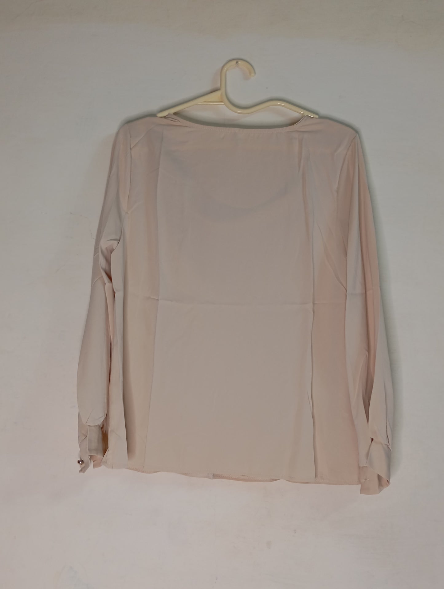 Cowl neck top with emblishment (light brown)