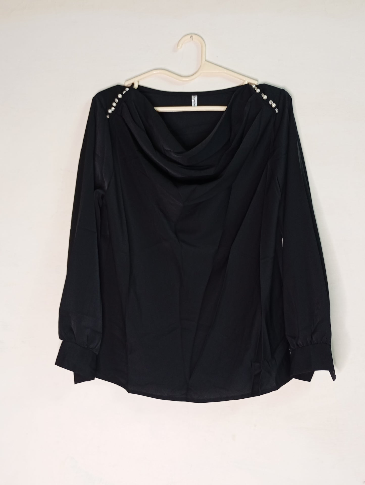 Cowl Neck Top with Embellishment