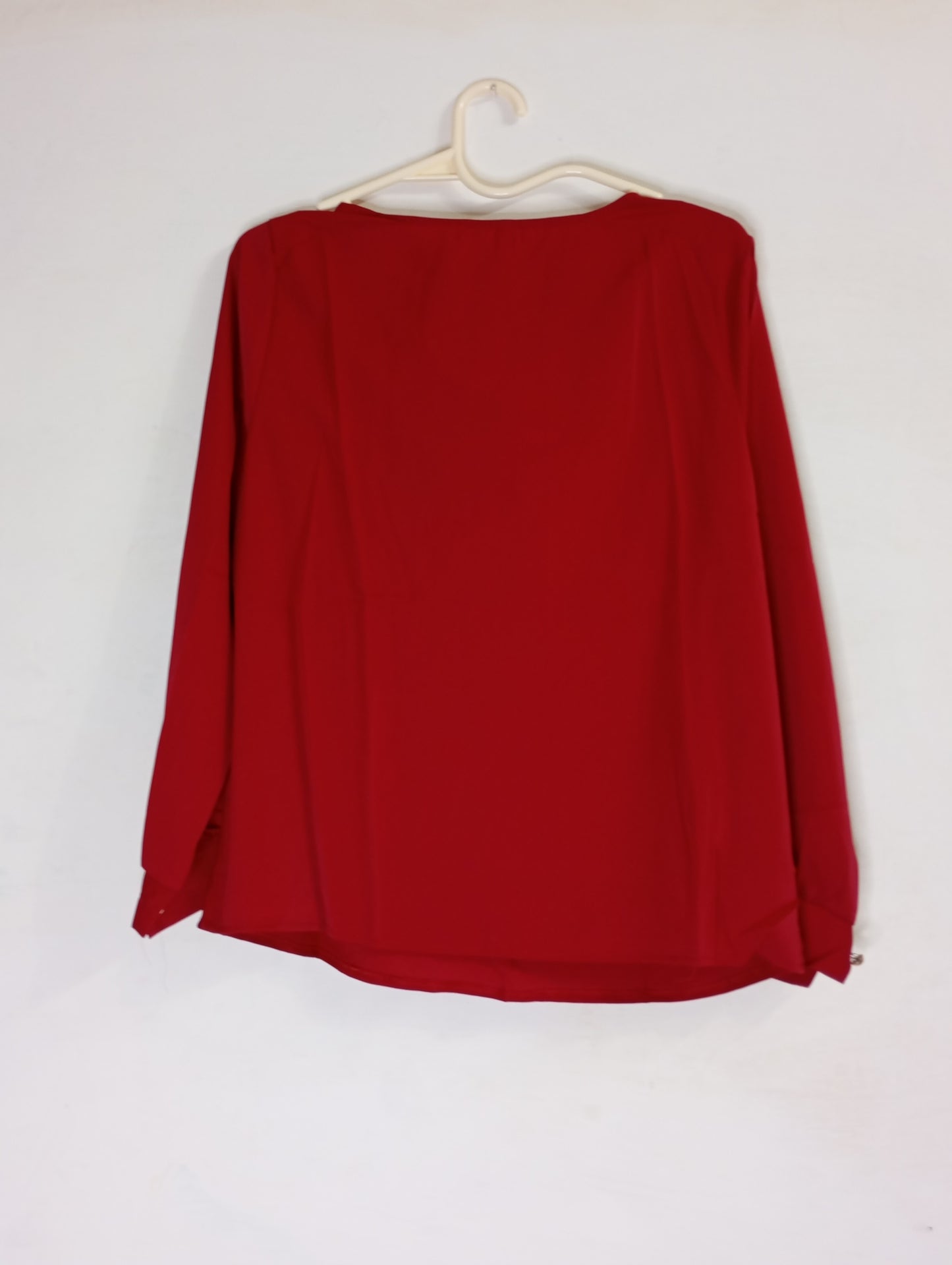 Cowl neck top with emblishment (cherry red)