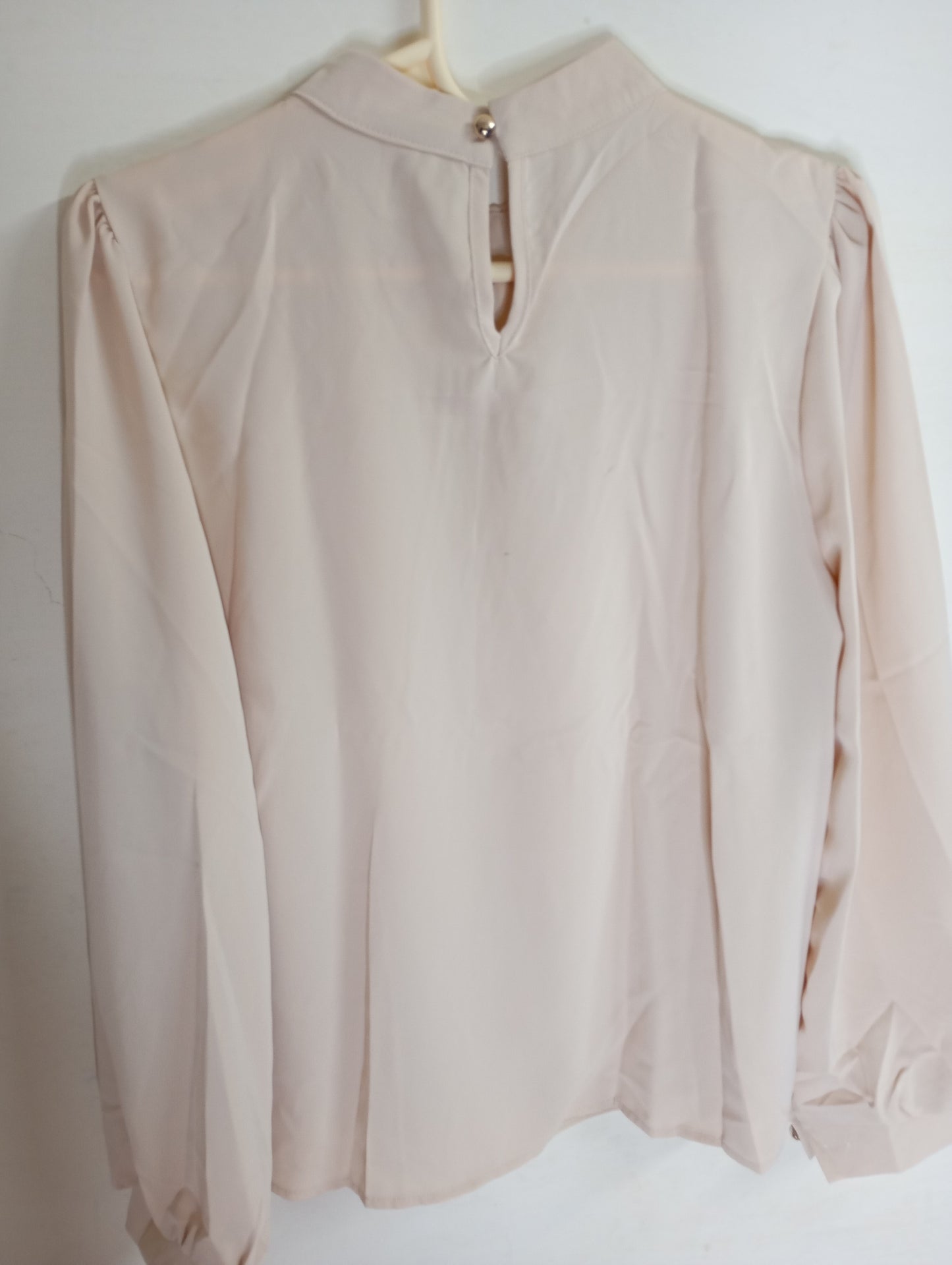light brown Blouse with Pearl Embellishments