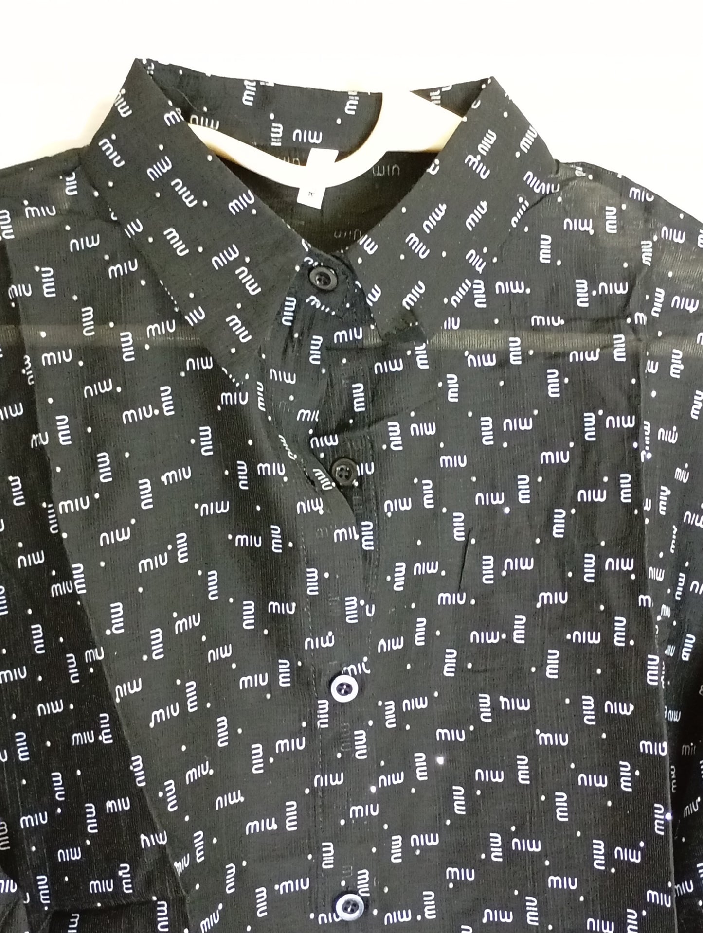 black LOGO PRINTED shirT