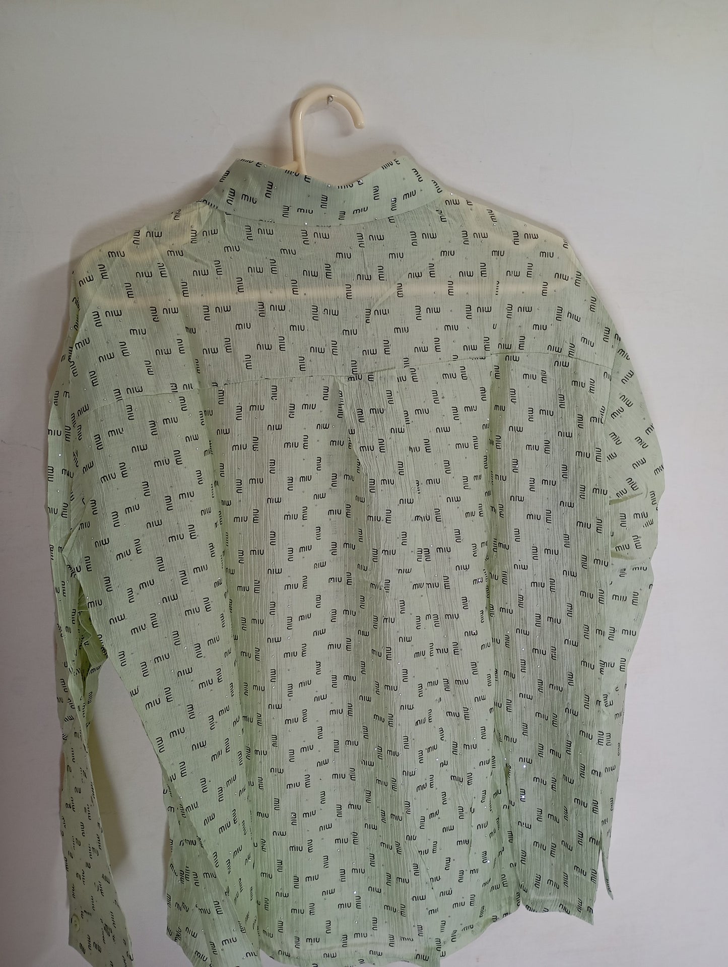 Light Green Logo Print Shirt