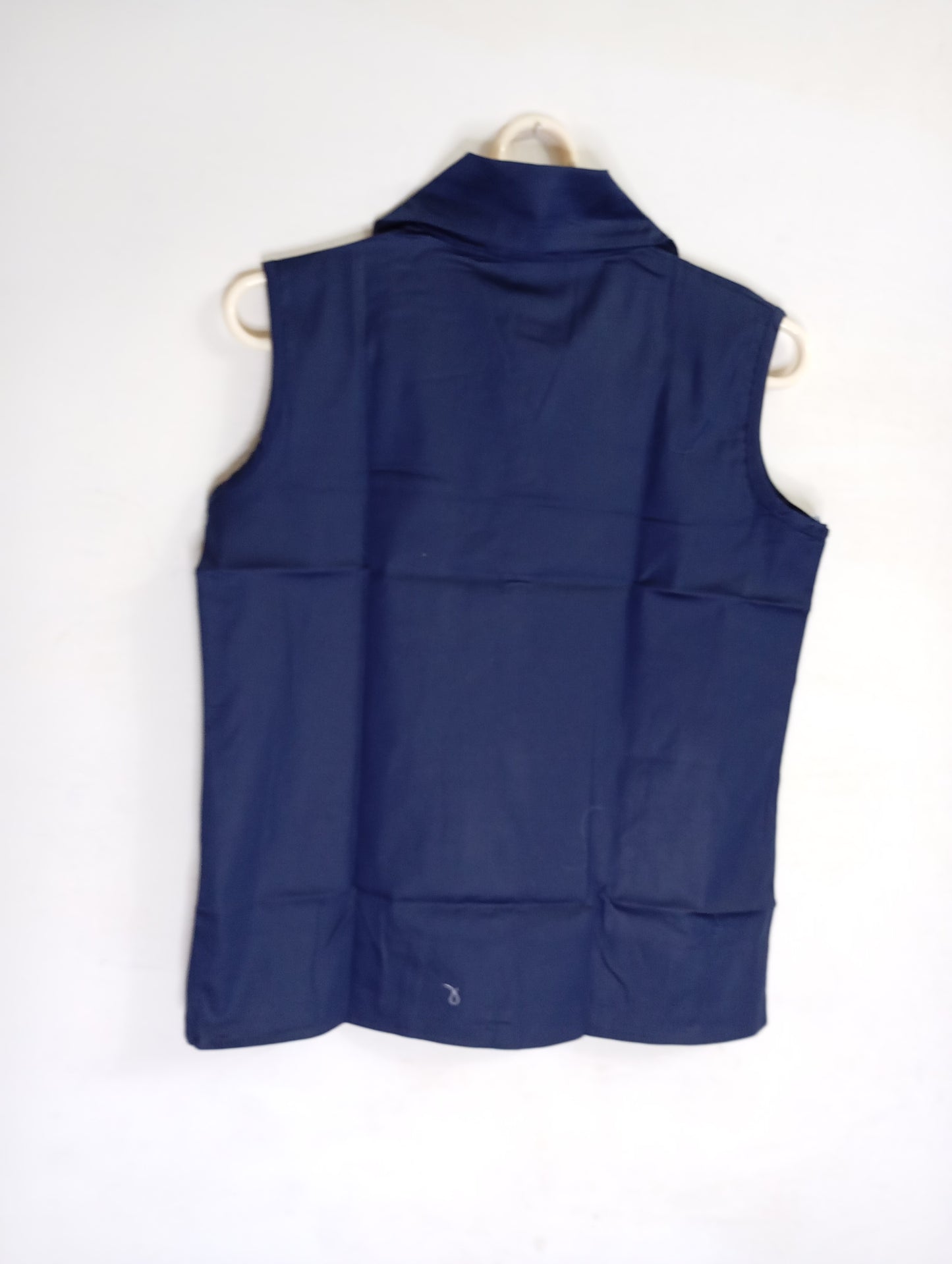 NAVY BLUE BUTTON DOWN SHIRT SLEEVELESS