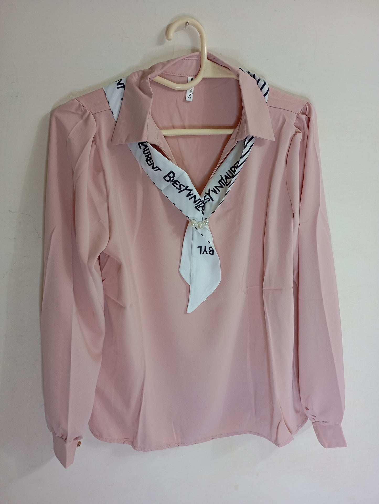 RIBBON PINK TOP WITH PEARL