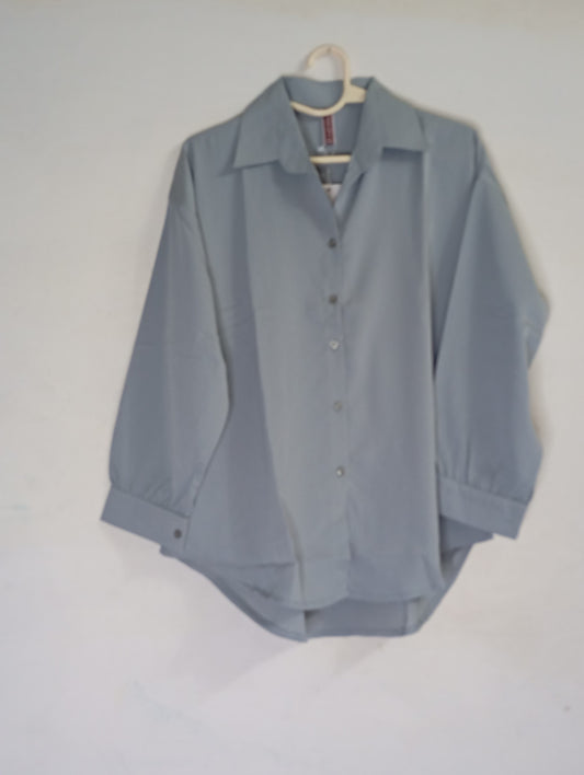 Grey Button-Down Shirt