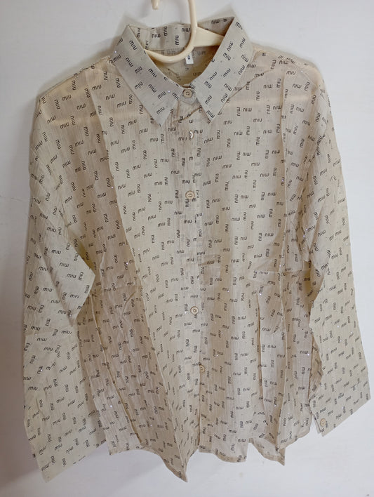 GOLDEN LOGO PRINTED SHIRT